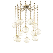 Hammerton SNB0047-12-GB-OA-CH3-E2 - Terra Multi Light Pendant Multi Port Canopy Gilded Brass