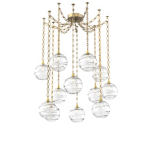 Hammerton SNB0047-12-GB-OC-CH1-E2 - Terra Multi Light Pendant Multi Port Canopy Gilded Brass