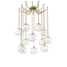 Hammerton SNB0047-12-GB-OC-CH2-E2 - Terra Multi Light Pendant Multi Port Canopy Gilded Brass