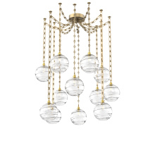 Hammerton SNB0047-12-GB-OC-CH3-E2 - Terra Multi Light Pendant Multi Port Canopy Gilded Brass