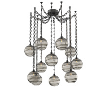 Hammerton SNB0047-12-MB-OS-CH2-E2 - Terra Multi Light Pendant Multi Port Canopy Matte Black