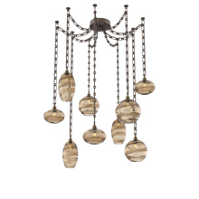 Hammerton SNB0048-09-FB-OB-CH3-E2 - Misto Multi Light Pendant Multi Port Canopy Flat Bronze