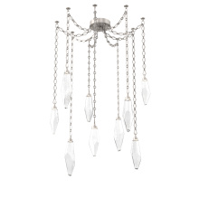 Hammerton SNB0050-09-BS-CC-CH1-L3 - Rock Crystal Multi Light Pendant Multi Port Canopy Beige Silver