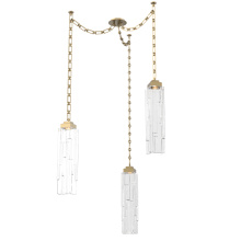 Hammerton SNB0056-03-GB-LC-CH3-L3 - Ledgestone Multi Light Pendant Multi Port Canopy Gilded Brass