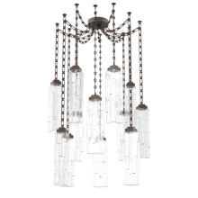 Hammerton SNB0056-12-FB-LC-CH3-L3 - Ledgestone Round Chain 12pc Swag Multi-Pendant