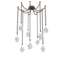Hammerton SNB0059-09-FB-BC-CH2-L1 - Blossom Multi Light Pendant Multi Port Canopy Flat Bronze