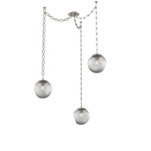Hammerton SNB0062-03-BS-S-CH2-E2 - Aster Bulb Multi Light Pendant Multi Port Canopy Beige Silver