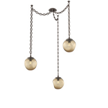 Hammerton SNB0062-03-FB-B-CH2-E2 - Aster Bulb Multi Light Pendant Multi Port Canopy Flat Bronze