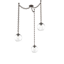 Hammerton SNB0062-03-FB-C-CH2-E2 - Aster Bulb Multi Light Pendant Multi Port Canopy Flat Bronze