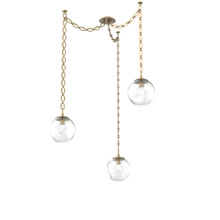 Hammerton SNB0062-03-GB-C-CH2-E2 - Aster Bulb Multi Light Pendant Multi Port Canopy Gilded Brass
