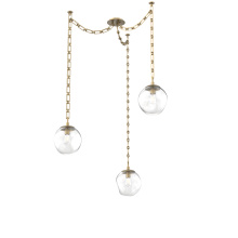 Hammerton SNB0062-03-GB-C-CH3-E2 - Aster Bulb Multi Light Pendant Multi Port Canopy Gilded Brass