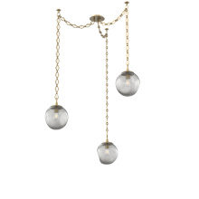 Hammerton SNB0062-03-GB-S-CH1-E2 - Aster Bulb Multi Light Pendant Multi Port Canopy Gilded Brass