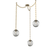 Hammerton SNB0062-03-GB-S-CH2-E2 - Aster Bulb Multi Light Pendant Multi Port Canopy Gilded Brass