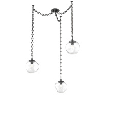 Hammerton SNB0062-03-MB-C-CH1-E2 - Aster Bulb Multi Light Pendant Multi Port Canopy Matte Black