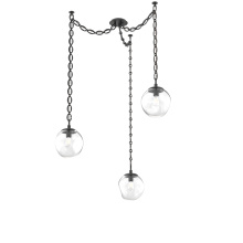 Hammerton SNB0062-03-MB-C-CH2-E2 - Aster Bulb Multi Light Pendant Multi Port Canopy Matte Black