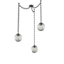 Hammerton SNB0062-03-MB-S-CH2-E2 - Aster Bulb Multi Light Pendant Multi Port Canopy Matte Black