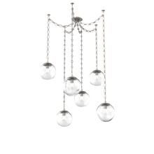 Hammerton SNB0062-06-BS-C-CH1-E2 - Aster Round 6pc Swag Multi-Pendant Chain (Bulb)