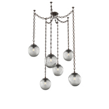 Hammerton SNB0062-06-FB-S-CH1-E2 - Aster Round 6pc Swag Multi-Pendant Chain (Bulb)