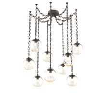 Hammerton SNB0062-09-FB-A-CH1-E2 - Aster Bulb Multi Light Pendant Multi Port Canopy Flat Bronze