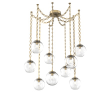 Hammerton SNB0062-09-GB-C-CH2-E2 - Aster Bulb Multi Light Pendant Multi Port Canopy Gilded Brass