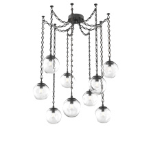 Hammerton SNB0062-09-MB-C-CH1-E2 - Aster Bulb Multi Light Pendant Multi Port Canopy Matte Black