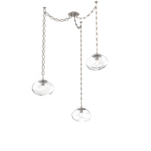 Hammerton SNB0064-03-BS-C-CH2-E2 - Nova Bulb Multi Light Pendant Multi Port Canopy Beige Silver