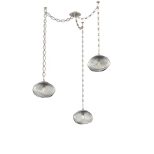 Hammerton SNB0064-03-BS-S-CH2-E2 - Nova Bulb Multi Light Pendant Multi Port Canopy Beige Silver