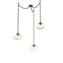 Hammerton SNB0064-03-FB-A-CH1-E2 - Nova Bulb Multi Light Pendant Multi Port Canopy Flat Bronze