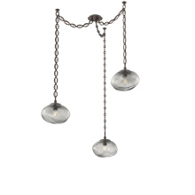 Hammerton SNB0064-03-FB-S-CH2-E2 - Nova Bulb Multi Light Pendant Multi Port Canopy Flat Bronze