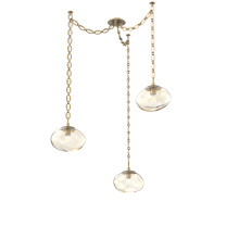 Hammerton SNB0064-03-GB-A-CH2-E2 - Nova Bulb Multi Light Pendant Multi Port Canopy Gilded Brass