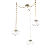 Hammerton SNB0064-03-GB-C-CH1-E2 - Nova Bulb Multi Light Pendant Multi Port Canopy Gilded Brass