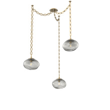 Hammerton SNB0064-03-GB-S-CH2-E2 - Nova Bulb Multi Light Pendant Multi Port Canopy Gilded Brass