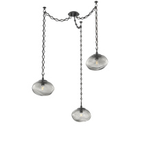Hammerton SNB0064-03-MB-S-CH1-E2 - Nova Bulb Multi Light Pendant Multi Port Canopy Matte Black