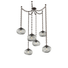 Hammerton SNB0064-06-FB-S-CH2-E2 - Nova Round 6pc Swag Multi-Pendant Chain (Bulb)