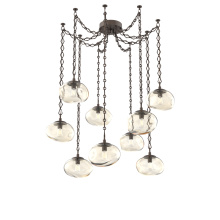 Hammerton SNB0064-09-FB-A-CH1-E2 - Nova Bulb Multi Light Pendant Multi Port Canopy Flat Bronze