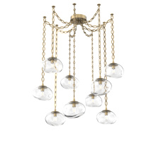 Hammerton SNB0064-09-GB-C-CH2-E2 - Nova Bulb Multi Light Pendant Multi Port Canopy Gilded Brass
