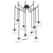 Hammerton SNB0064-09-MB-C-CH1-E2 - Nova Bulb Multi Light Pendant Multi Port Canopy Matte Black