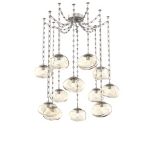 Hammerton SNB0064-12-BS-A-CH3-E2 - Nova Bulb Multi Light Pendant Multi Port Canopy Beige Silver