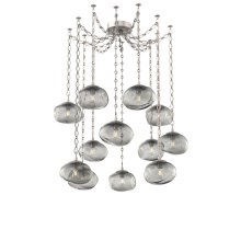 Hammerton SNB0064-12-BS-S-CH1-E2 - Nova Bulb Multi Light Pendant Multi Port Canopy Beige Silver