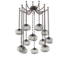 Hammerton SNB0064-12-FB-S-CH2-E2 - Nova Bulb Multi Light Pendant Multi Port Canopy Flat Bronze
