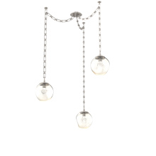 Hammerton SNB0066-03-BS-ZA-CH3-L1 - Aster LED Multi Light Pendant Multi Port Canopy Beige Silver