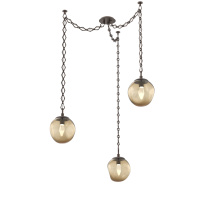 Hammerton SNB0066-03-FB-GB-CH1-L1 - Aster LED Multi Light Pendant Multi Port Canopy Flat Bronze