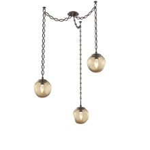 Hammerton SNB0066-03-FB-GB-CH2-L1 - Aster LED Multi Light Pendant Multi Port Canopy Flat Bronze