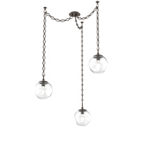 Hammerton SNB0066-03-FB-GC-CH1-L1 - Aster LED Multi Light Pendant Multi Port Canopy Flat Bronze