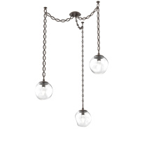 Hammerton SNB0066-03-FB-GC-CH2-L1 - Aster LED Multi Light Pendant Multi Port Canopy Flat Bronze