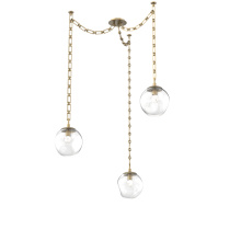 Hammerton SNB0066-03-GB-FC-CH3-L3 - Aster LED Multi Light Pendant Multi Port Canopy Gilded Brass