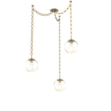 Hammerton SNB0066-03-GB-GA-CH2-L3 - Aster LED Multi Light Pendant Multi Port Canopy Gilded Brass