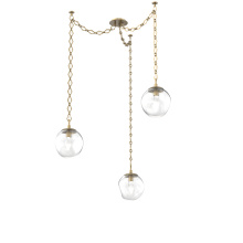 Hammerton SNB0066-03-GB-GC-CH1-L1 - Aster LED Multi Light Pendant Multi Port Canopy Gilded Brass
