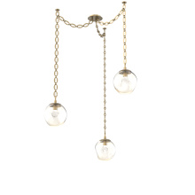 Hammerton SNB0066-03-GB-ZA-CH2-L3 - Aster LED Multi Light Pendant Multi Port Canopy Gilded Brass