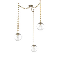 Hammerton SNB0066-03-GB-ZC-CH2-L1 - Aster LED Multi Light Pendant Multi Port Canopy Gilded Brass